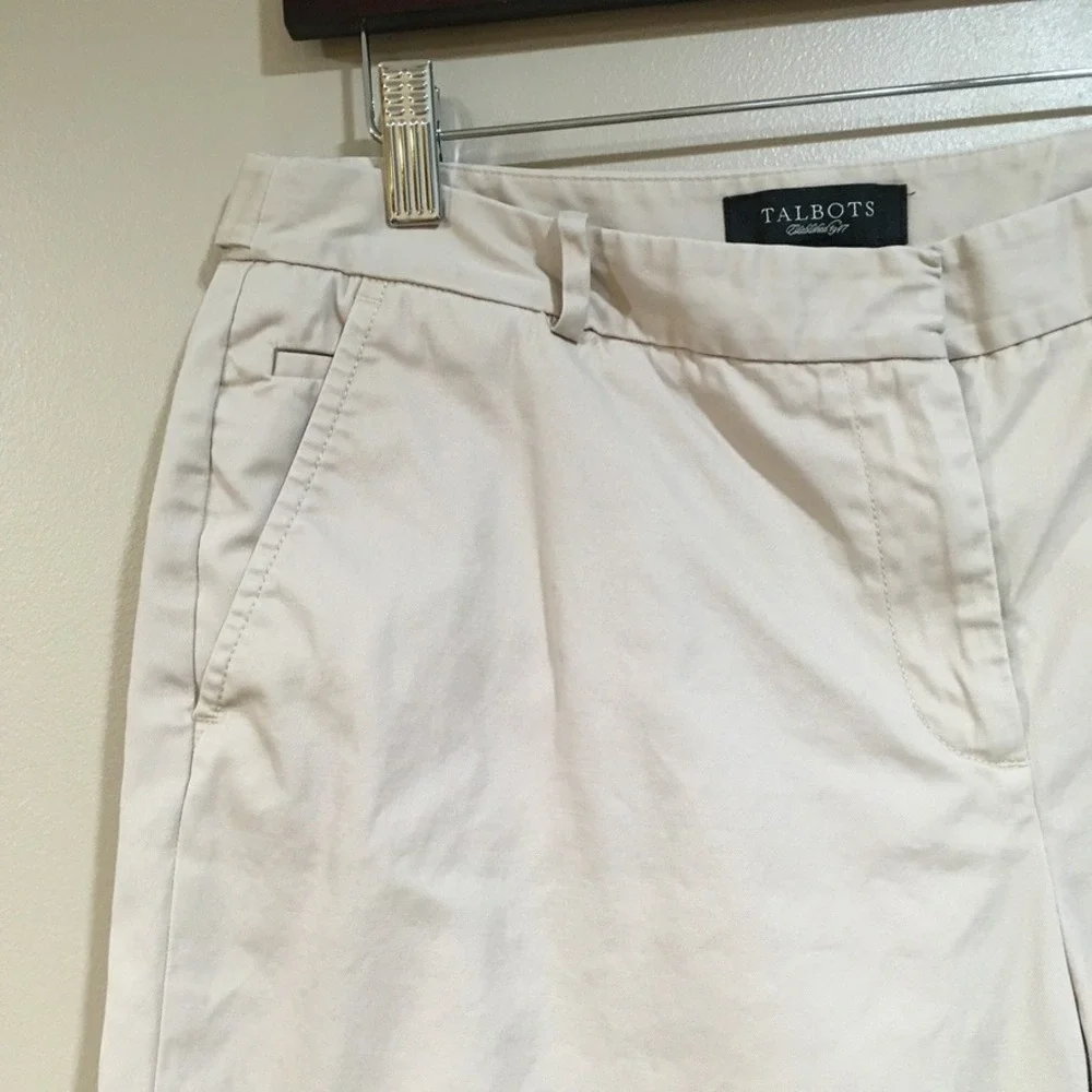 Talbots Chino Bermuda Shorts Womens 8 Khaki 11
